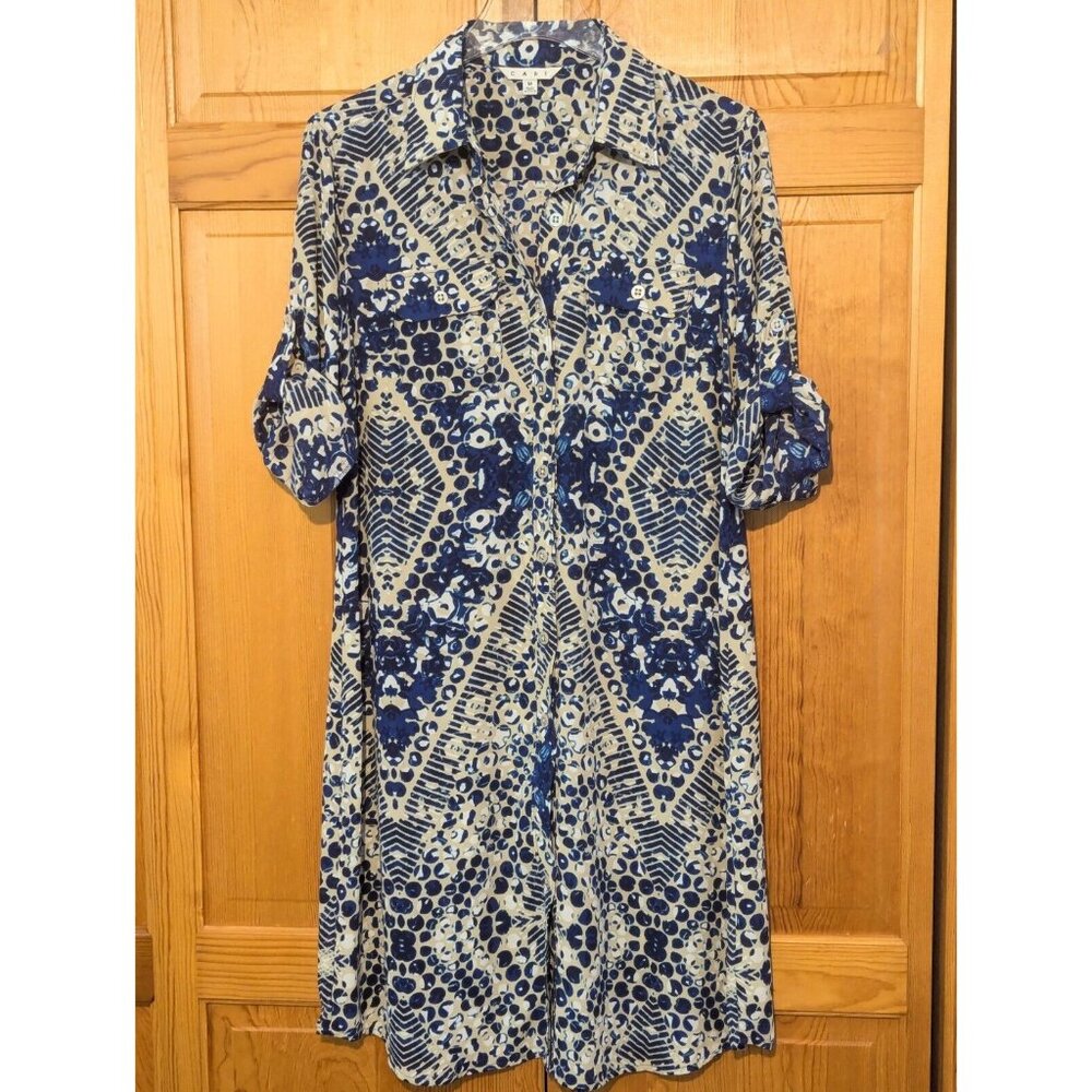 Last chance! Cabi Blue and White Patterned Dress